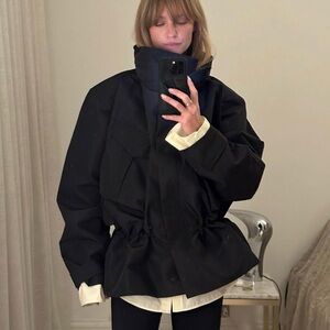 Women's hooded peplum Jacket